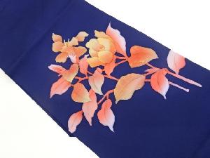 塩瀬金彩花草模様名古屋帯